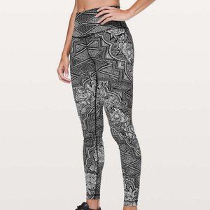 lululemon Wunder Under Hi-Rise Tight RARE in Luxtreme Inked Ice Grey/BLK sz 6